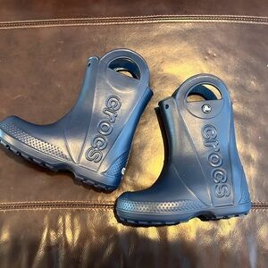 Blue Kids Croc rain boots size 12